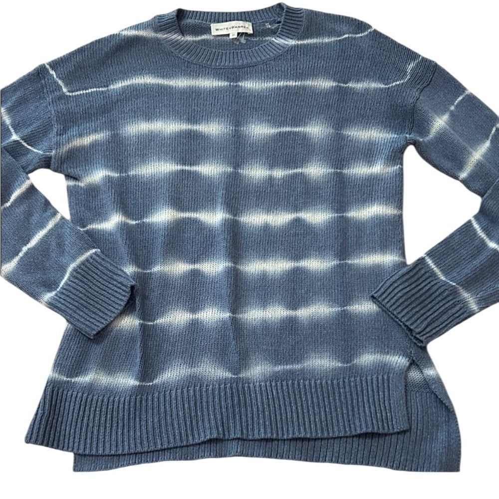 White + WarrenβBlue and White Tie-Dye Sweater extra small